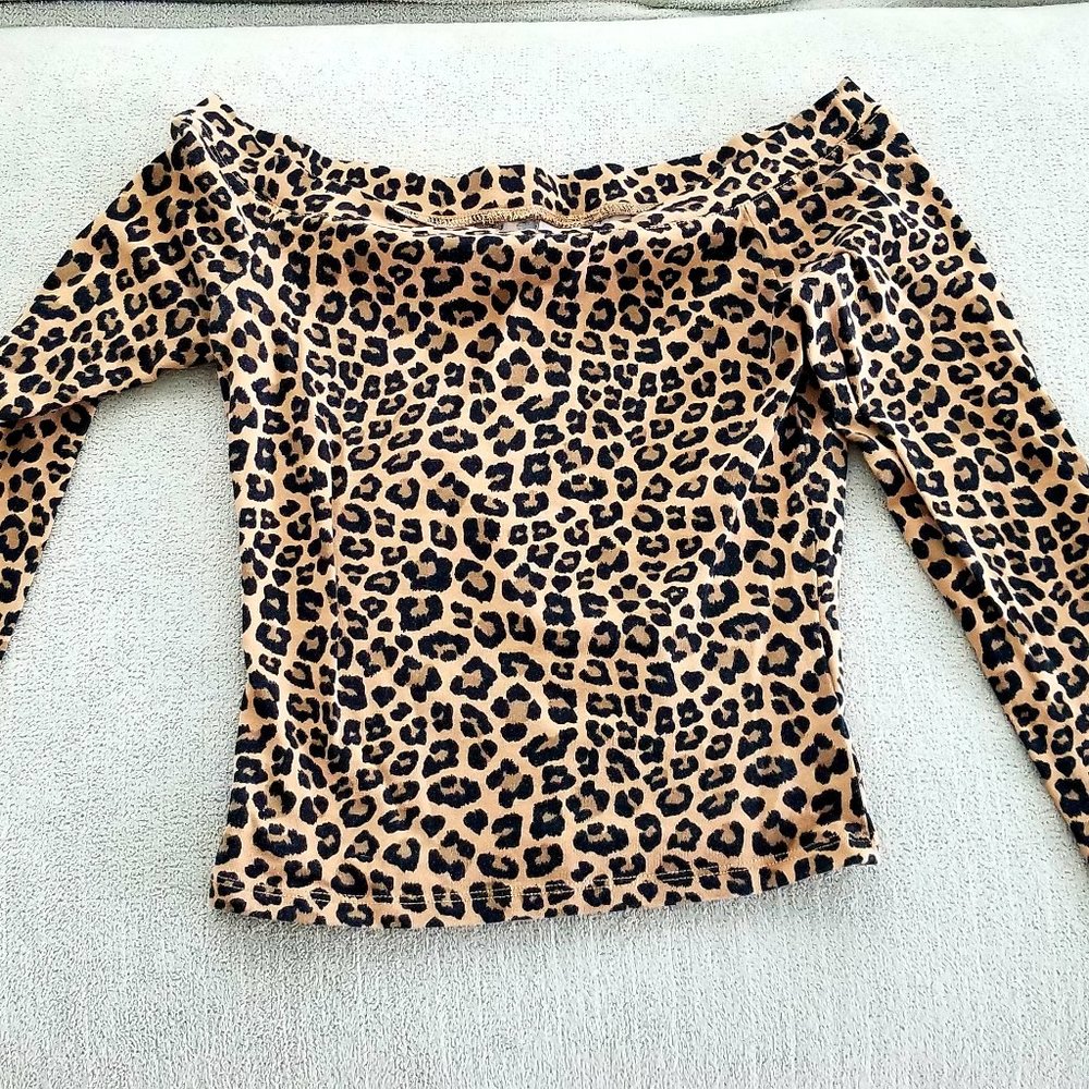 H&M Long sleeve animal print - crop top